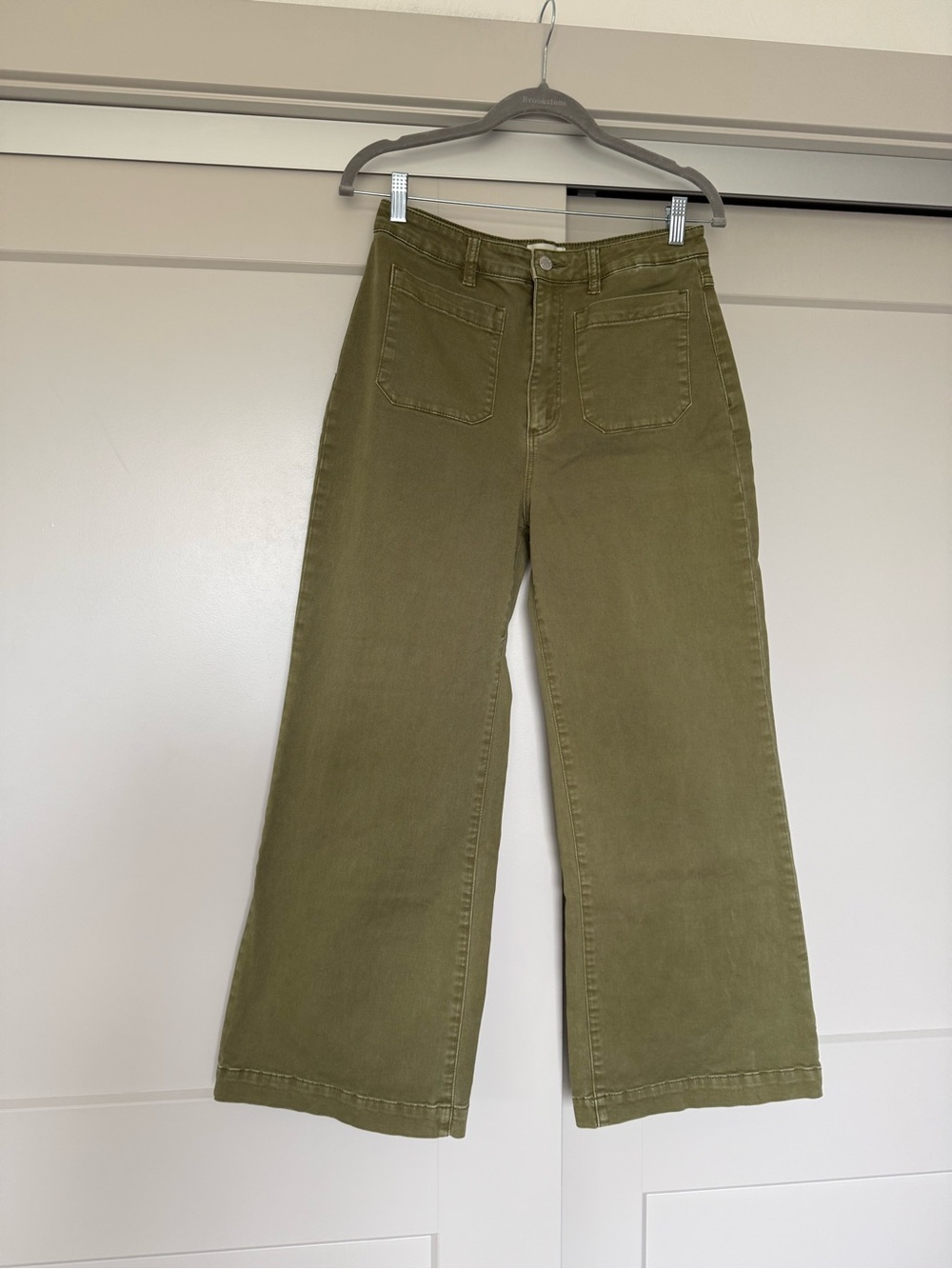 Rolla’s G’day Mate High Rise Wide Leg olive green jeans